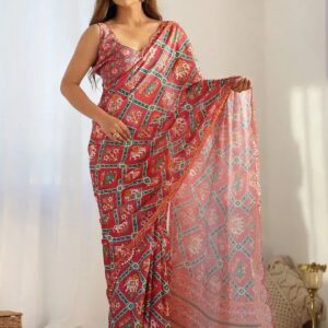 Digital Printed Saree