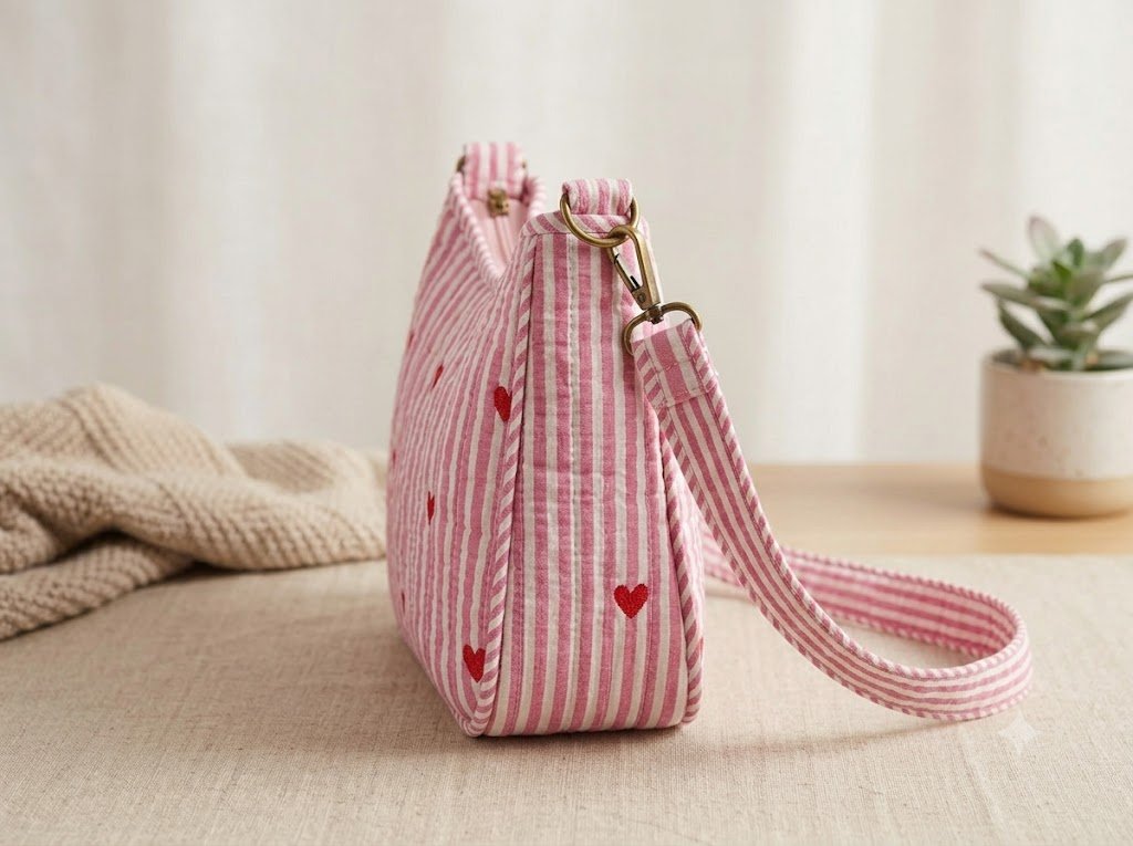 Jaipur Block Print Cotton Sling Bags with Adjustable Strap - Image 5