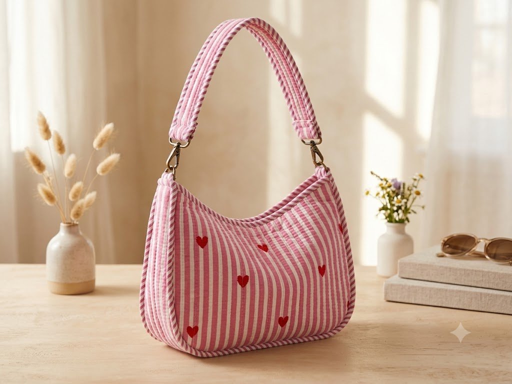 Jaipur Block Print Cotton Sling Bags with Adjustable Strap - Image 2