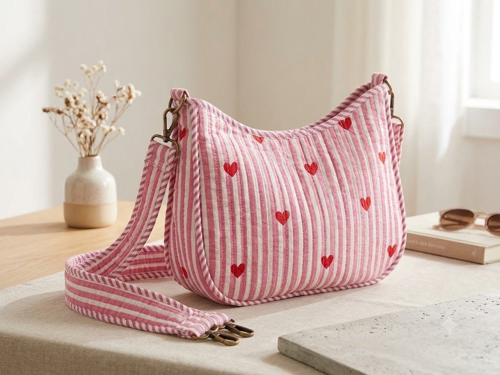 Jaipur Block Print Cotton Sling Bags with Adjustable Strap
